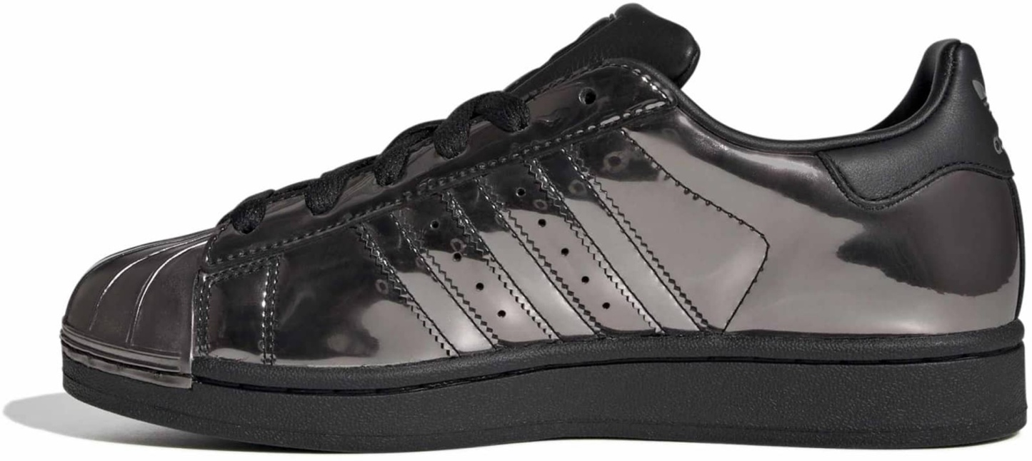 adidas Women's Superstar II Shoes - Chrome Black/Silver - View 4