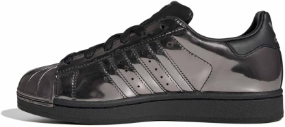 adidas Women's Superstar II Shoes - Chrome Black/Silver - View 4