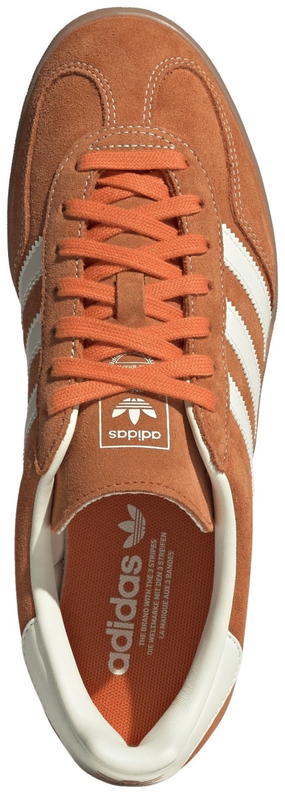 adidas Men's Gazelle Indoor Shoes - Orange/White - View 4