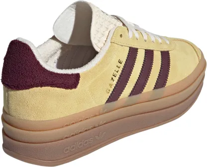 adidas Originals Women's Gazelle Bold Shoes - Maroon/Yellow - View 5