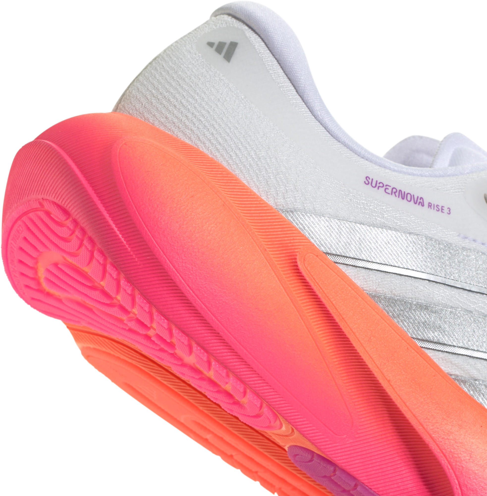 adidas Women's Supernova 3 Running Shoes - White/Silver Metallic/Lucid Pink - View 8