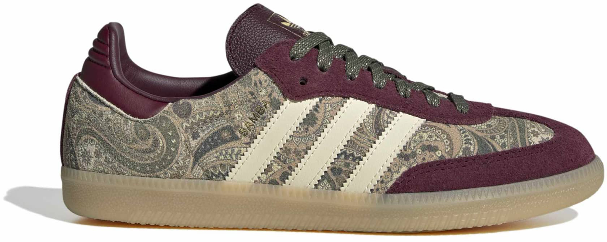 adidas Women's Samba OG Shoes - Maroon/Vanilla/Olve Strta - View 1
