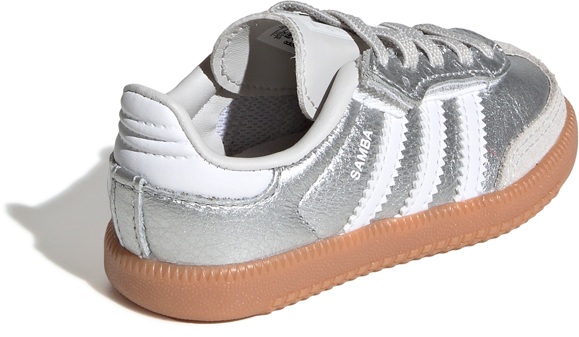 adidas Toddler Samba OG Shoes - Silver Met/White/Gum - View 5