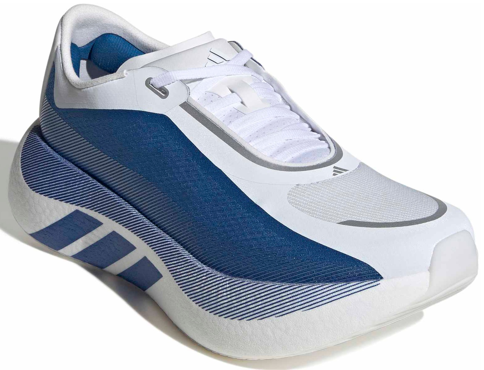 adidas Men's Hyperboost Edge Running Shoes - White/White/Metallic - View 6