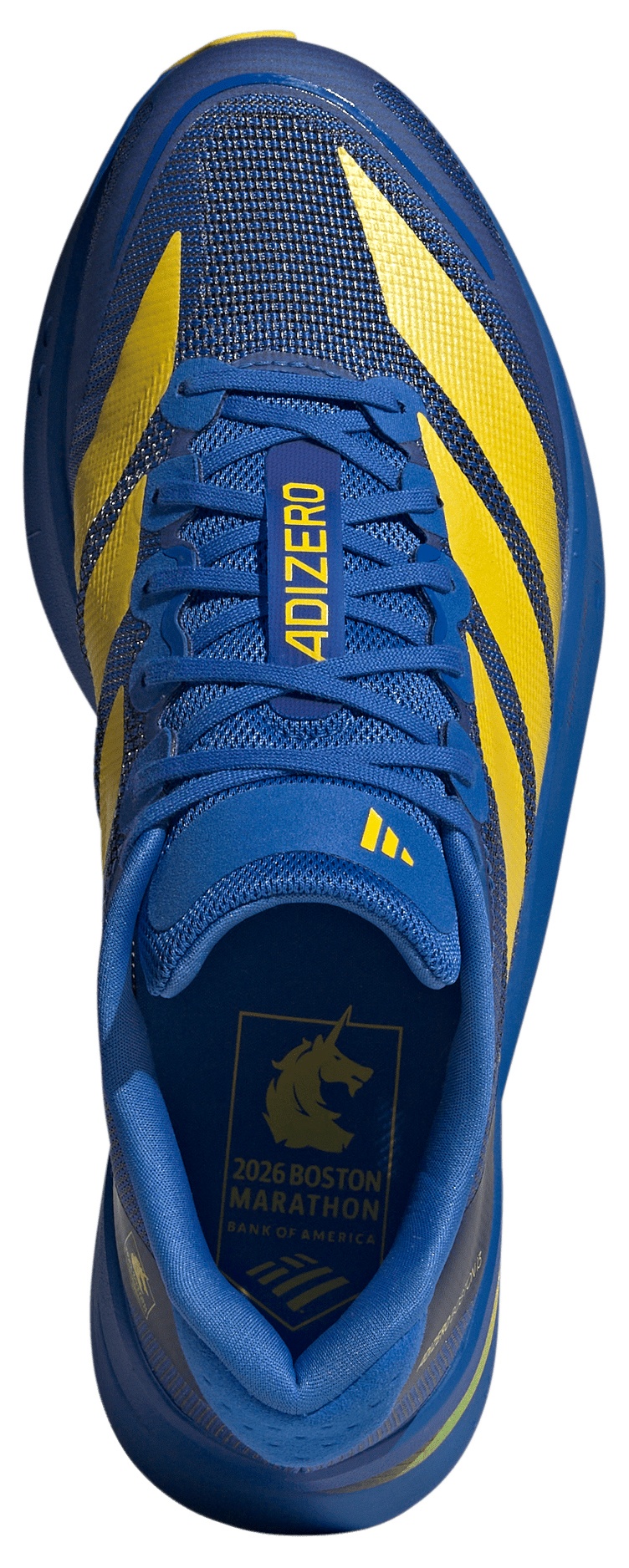 adidas Men's Adizero Boston 13 Running Shoes - Blue/Yellow/Black - View 2