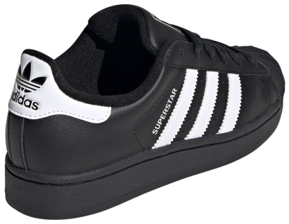 adidas Kids' Grade School Superstar II Shoes - Black/White - View 5