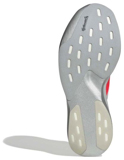 adidas Men's Adizero EVO SL Running Shoes - Silver Metallic/Lucid Red/Iron Metallic - View 3