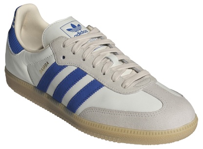 adidas Samba OG Shoes - Cloud White/Blue/Gum 3 - View 6