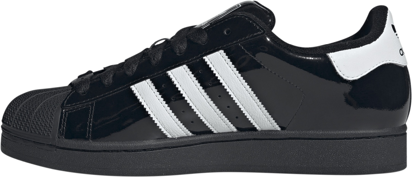 adidas Men's Superstar II Shoes - Shiny Black/White - View 4