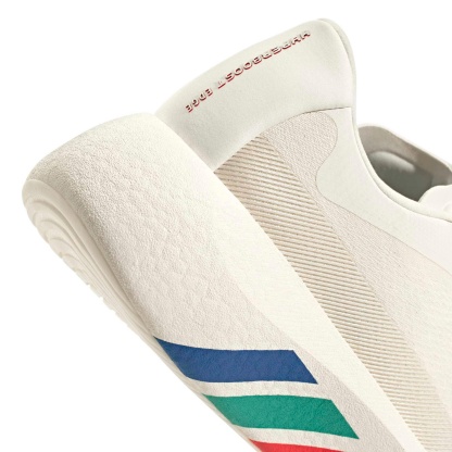 adidas Men's Hyperboost Edge Running Shoes - White/Pure Ruby/Gold Mtllc - View 8