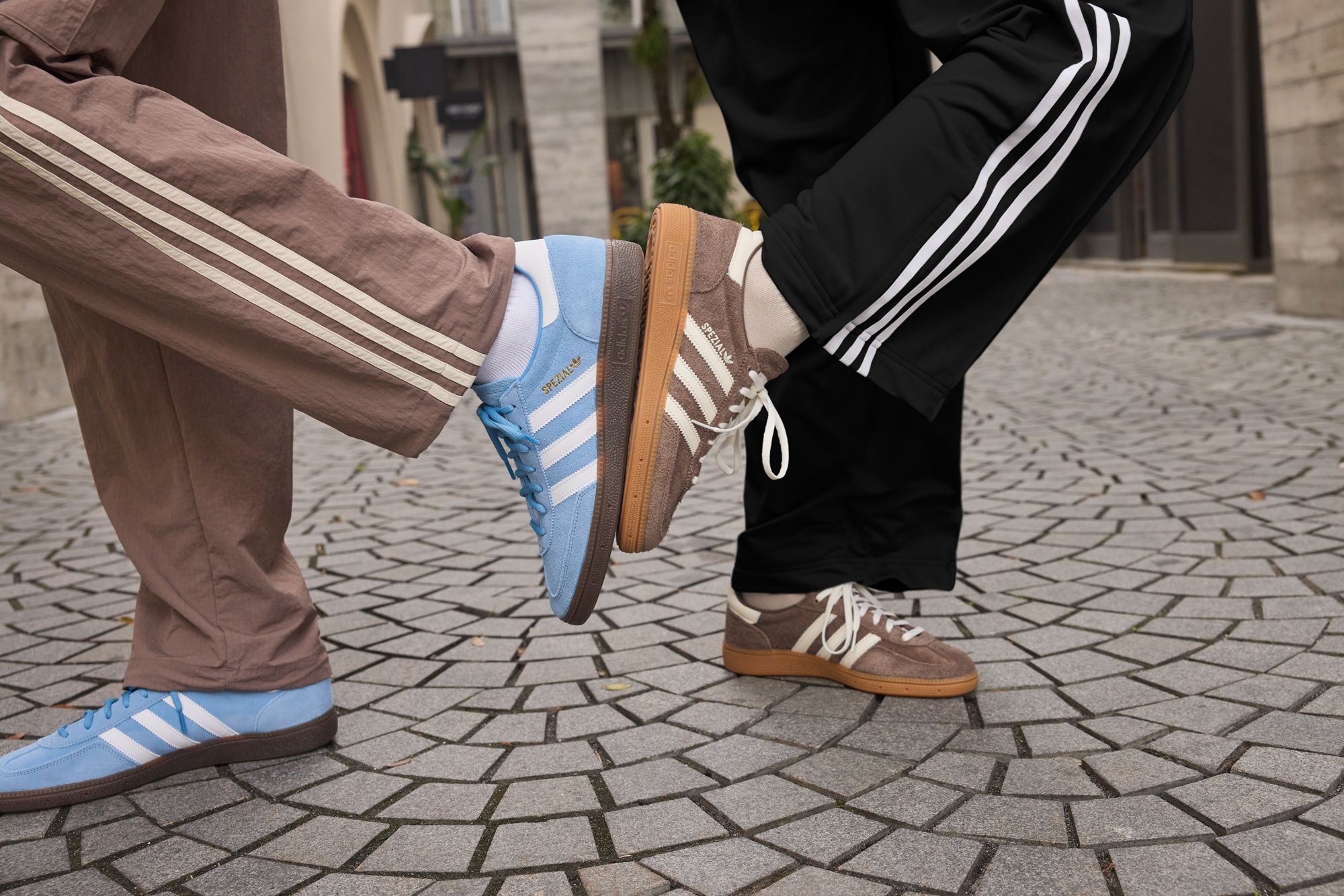 adidas Men's Handball Spezial Shoes - Blue/White/Gum - View 2