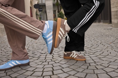 adidas Men's Handball Spezial Shoes - Blue/White/Gum - View 2