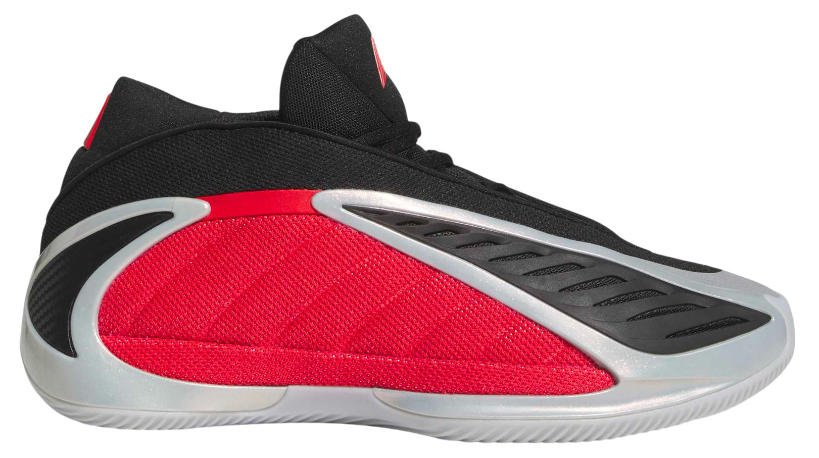 adidas Anthony Edwards 2 'Bulldawgs' Basketball Shoes - Silver/Pure Ruby/Black - View 1
