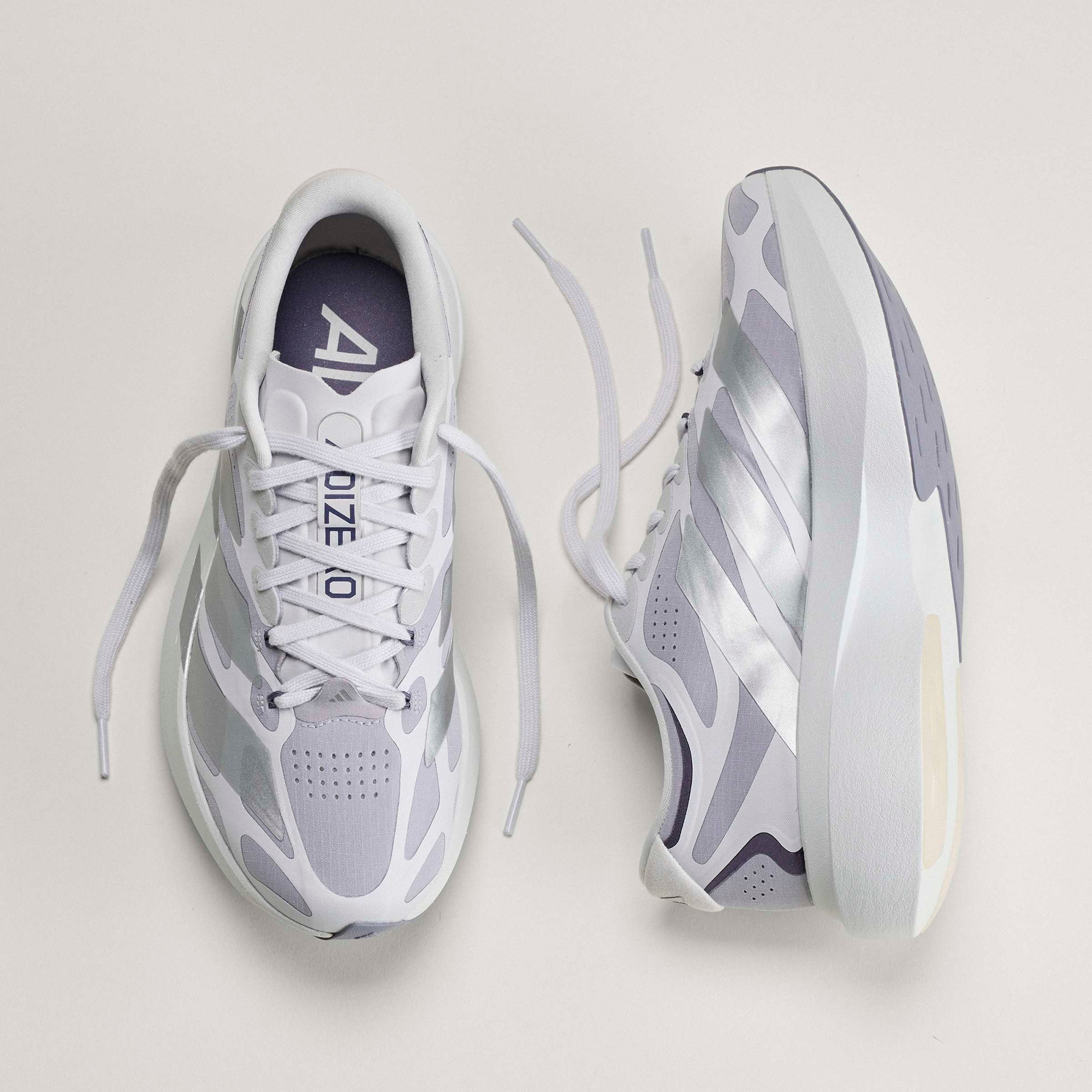 adidas Women's Adizero EVO SL Running Shoes - Gray/Silver/Gray - View 3