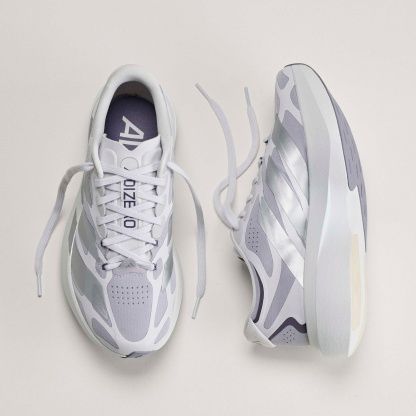 adidas Women's Adizero EVO SL Running Shoes - Gray/Silver/Gray - View 3