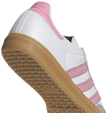 adidas Kids' Grade School Samba OG Shoes - White/Light Pink/Gum - View 8