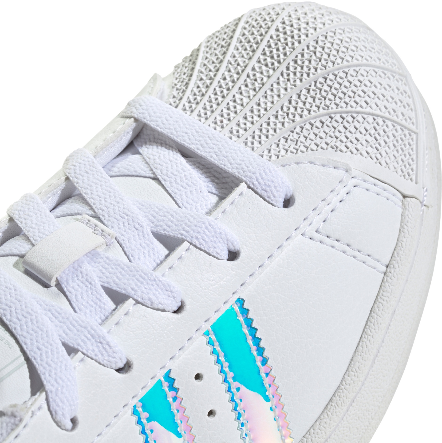 adidas Kids' Grade School Superstar II Shoes - White/Blue - View 7