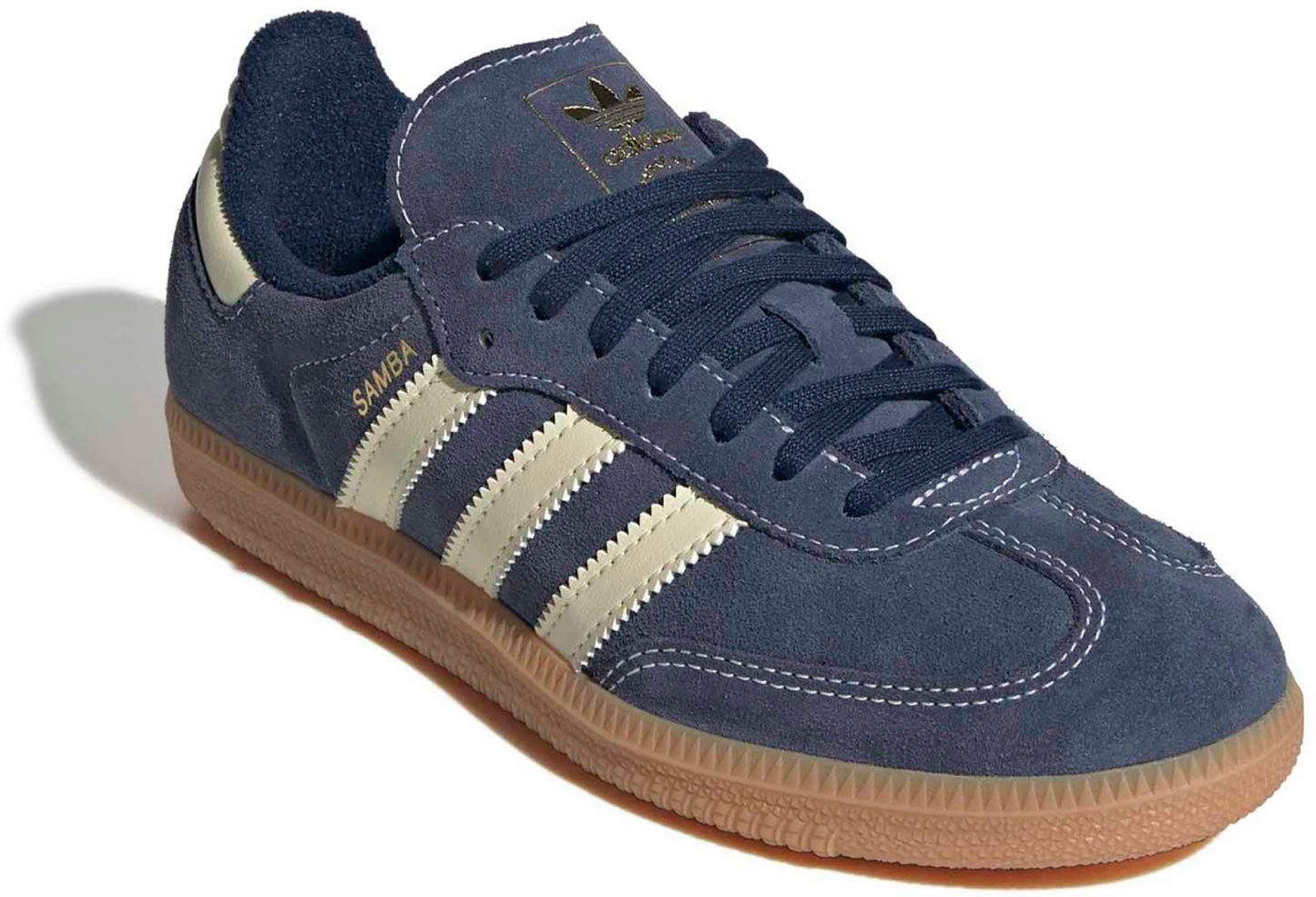 adidas Kids' Grade School Samba OG Shoes - Night Indigo/Warm Vanilla/Gum 2 - View 6