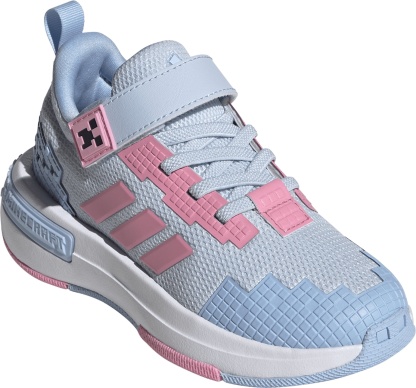 adidas Kids' Preschool Minecraft Pro Shoes - Crystal Sky/Bliss Pink/Glow Blue - View 5