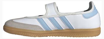 adidas Kids' Grade School Samba Jane Shoes - Ftwr White/Clear Sky/Gum 3 - View 4