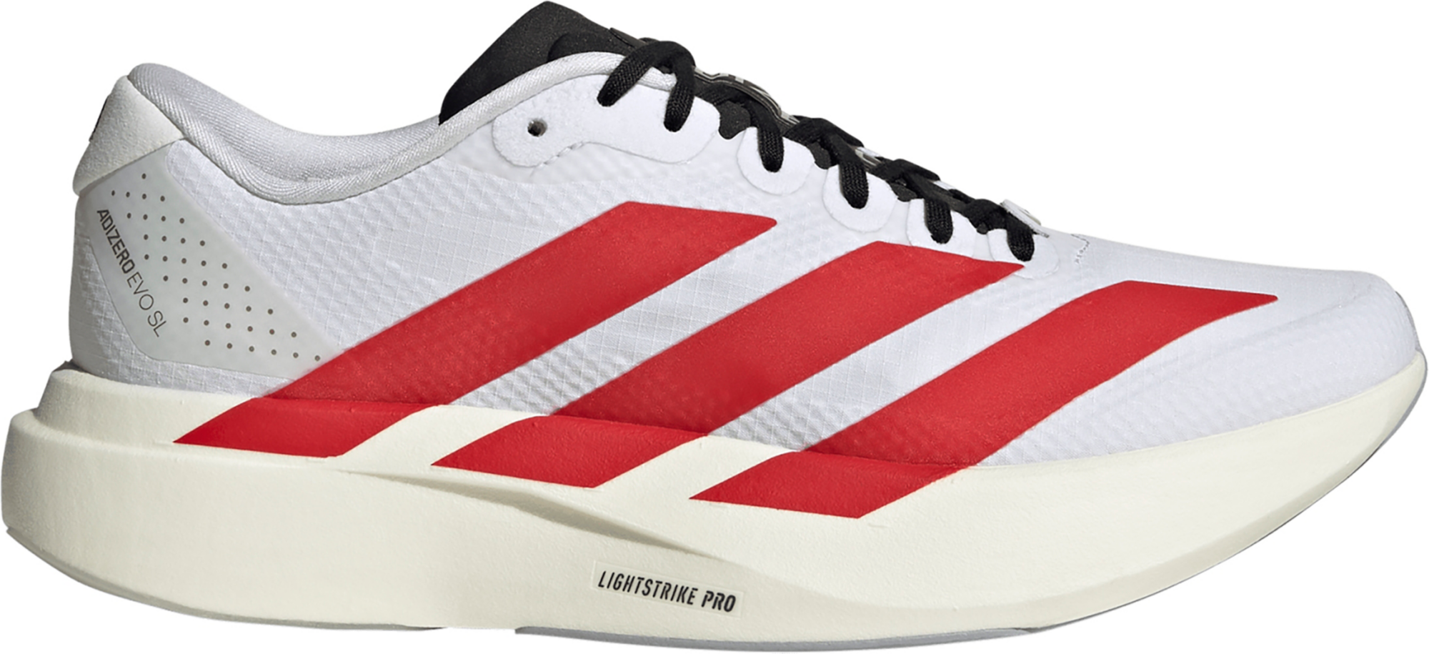 adidas Women's Adizero EVO SL Running Shoes - White/Team Collegiate Red/Black - View 1