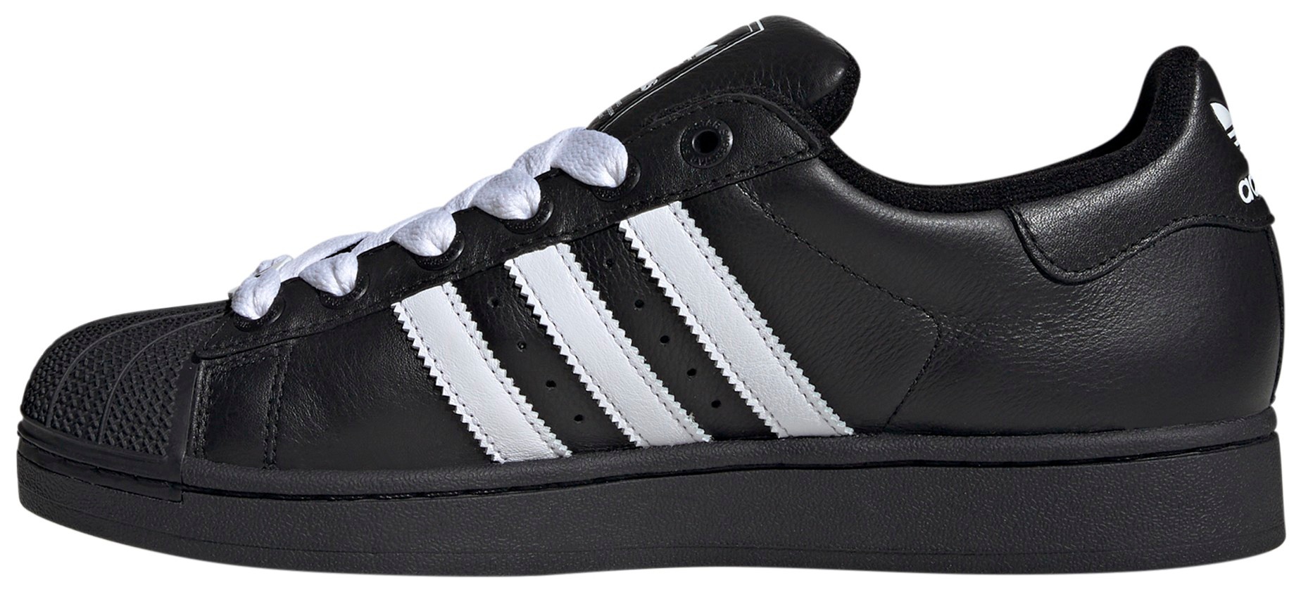 adidas Men's Superstar II Shoes - Black/White/Black - View 4