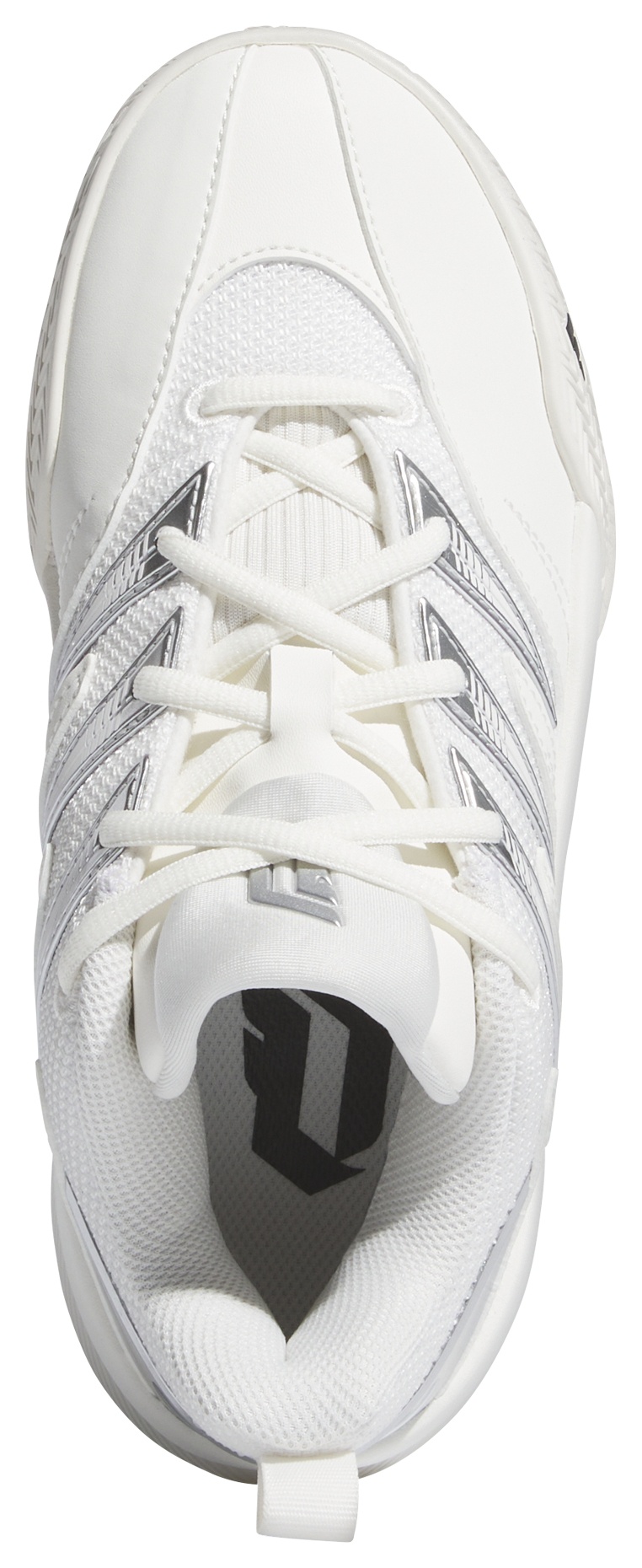 adidas Kids' Grade School Certified Damian Lillard 3 Basketball Shoes - White/Black/Silver - View 2