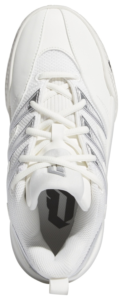 adidas Kids' Grade School Certified Damian Lillard 3 Basketball Shoes - White/Black/Silver - View 2