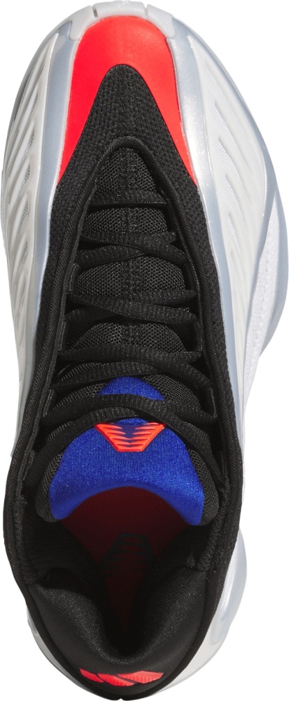 adidas Kids' Grade School Anthony Edwards 2 'Icon' Basketball Shoes - White/Lucid Red/Silver Metallic - View 2