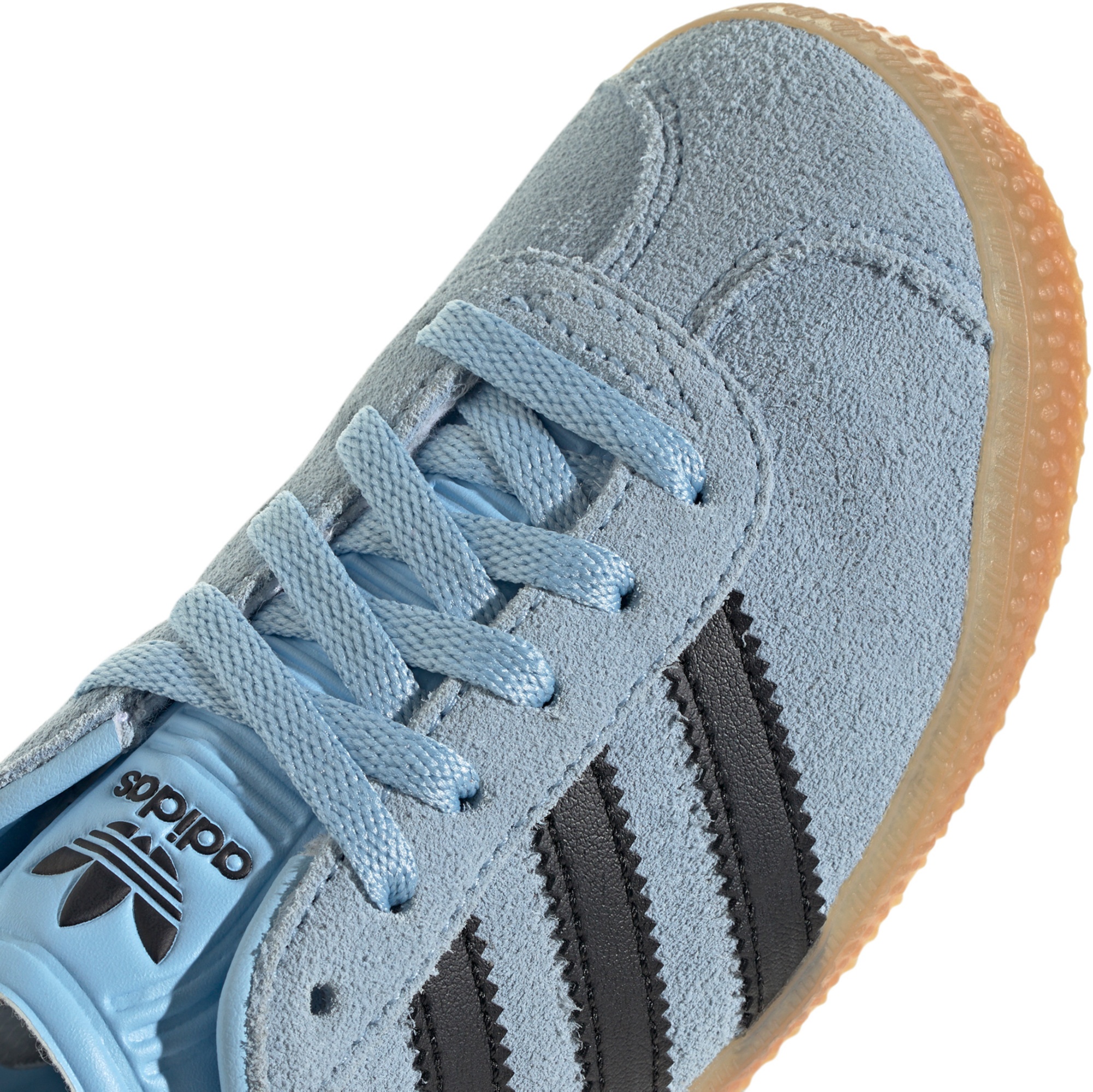 adidas Kids' Preschool Gazelle Shoes - Sky Blue/Black - View 7