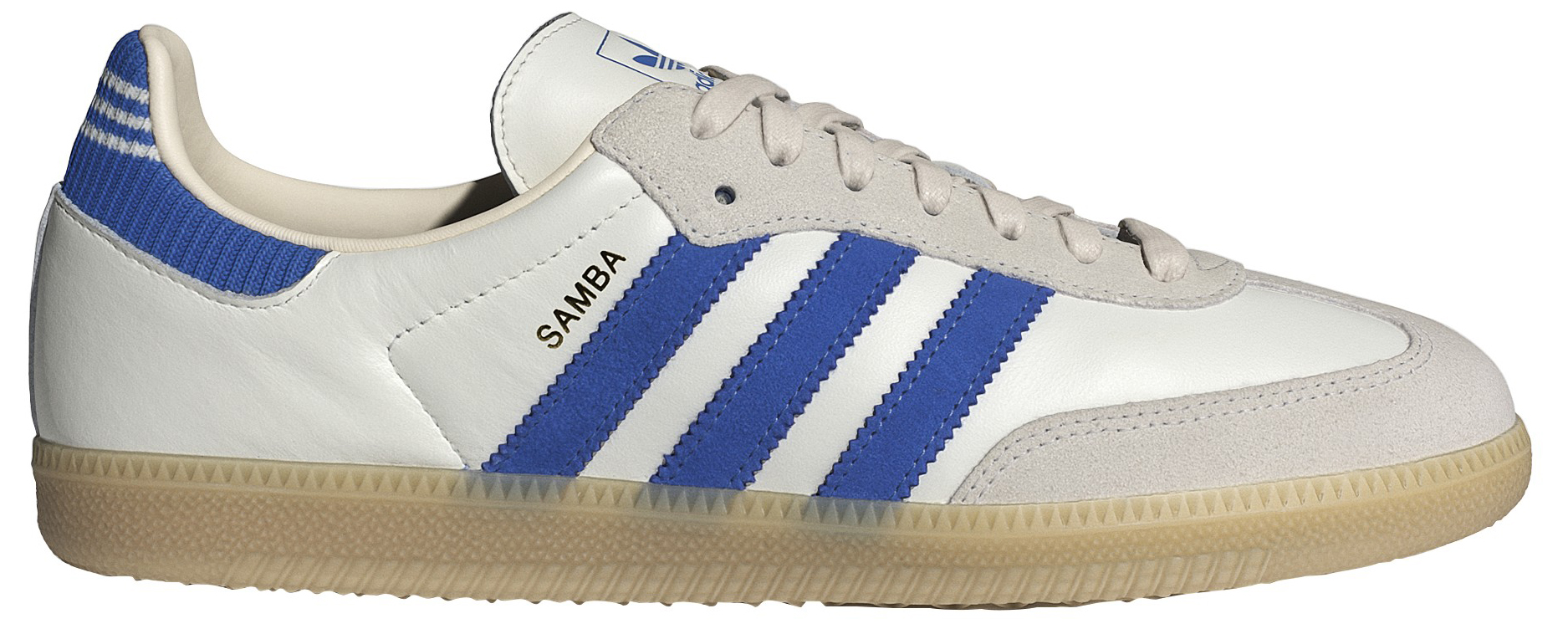 adidas Samba OG Shoes - Cloud White/Blue/Gum 3 - View 1