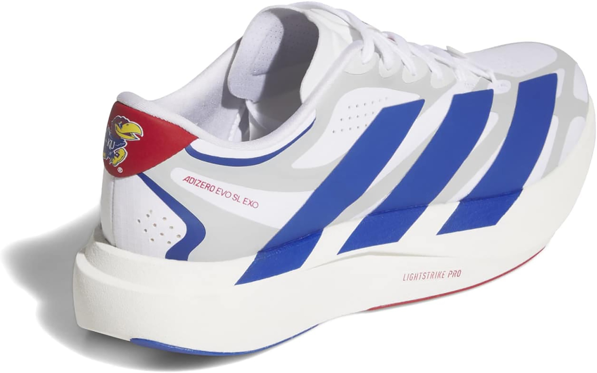 adidas Men's Adizero EVO SL EXO Kansas Running Shoes - Ftwwht/Croyal/Tmpwrd - View 7