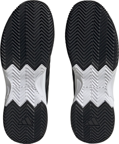 adidas Men's Gamecourt 2 Tennis Shoes - Black/Black/Grey - View 2