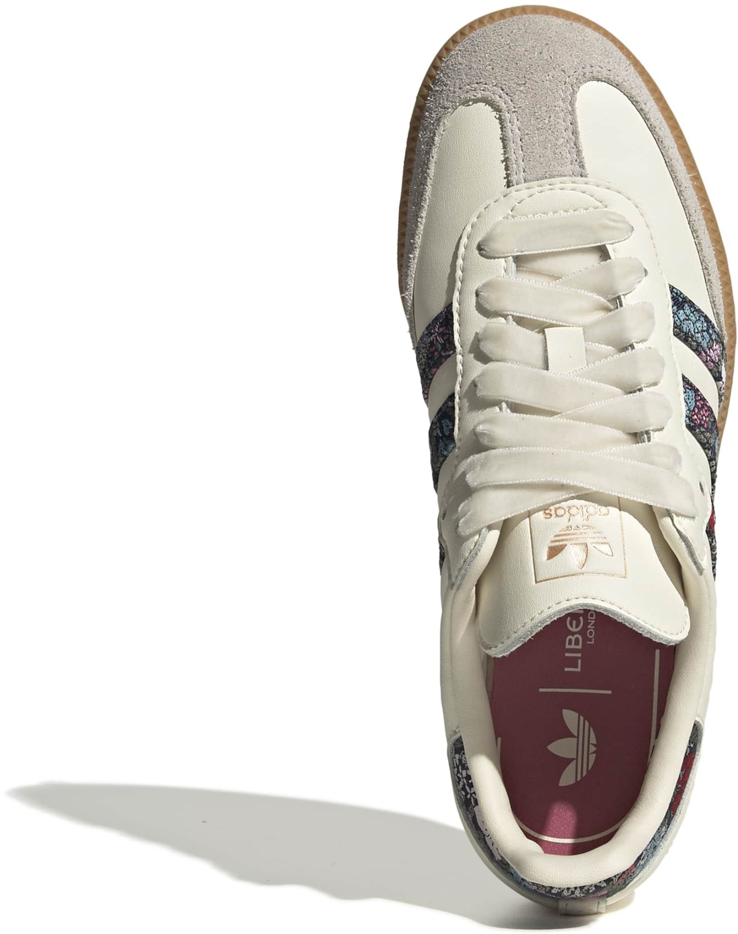 adidas Kids Liberty Samba OG Shoes - Cream White/Dual Magenta/Talc - View 2