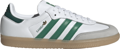 adidas Women's Samba OG Shoes - Ftwr White/Bold Green/Collegiate Green - View 1