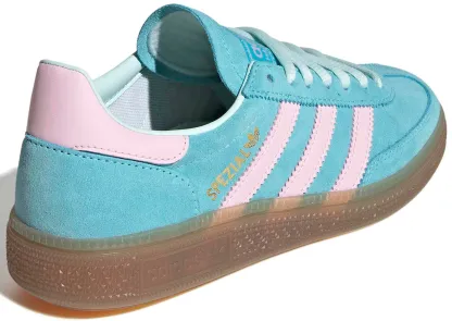 adidas Kids' Grade School Handball Spezial Shoes - Pulse Aqua/Clear Pink/Gum - View 6