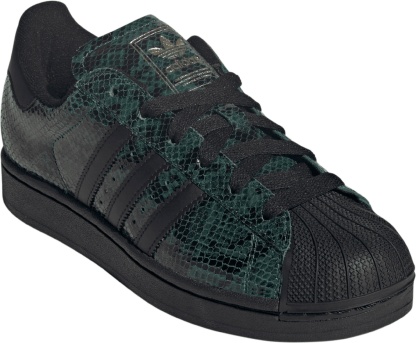 adidas Women's Superstar II Shoes - Green Snakeskin - View 5