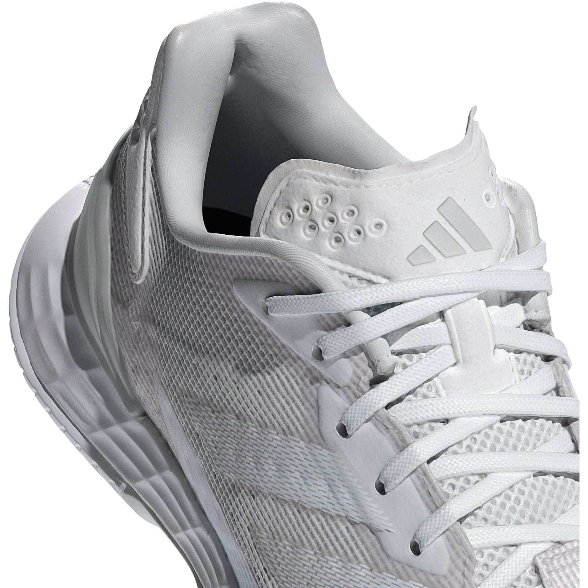 adidas Women's Defiant Speed 2 Tennis Shoes - White/White/Gray - View 9