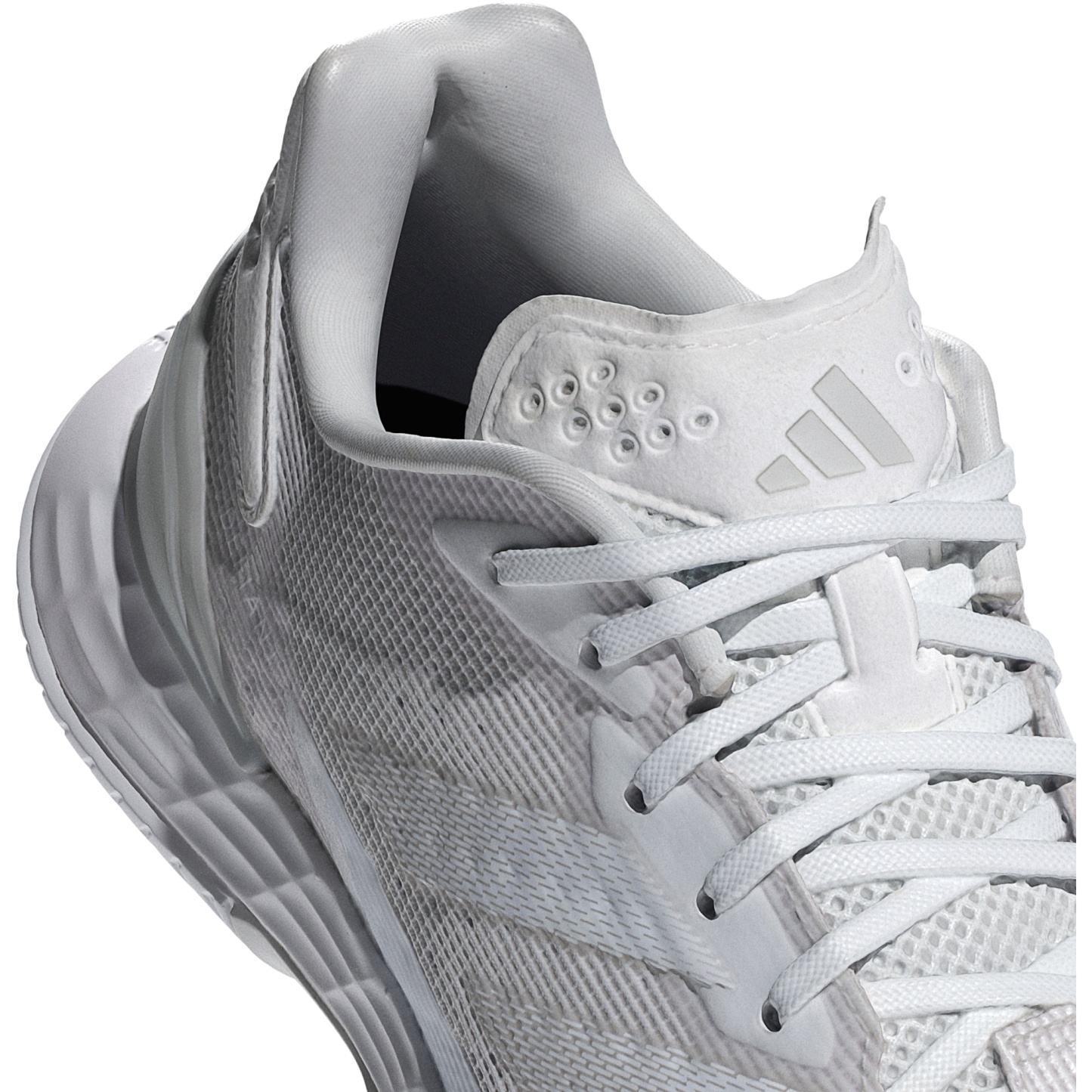 adidas Women's Defiant Speed 2 Tennis Shoes - White/White/Gray - View 9