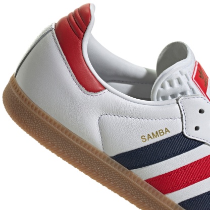 adidas FIFA World Cup Samba OG Shoes - Ftwr White/Night Indigo/Better Scarlet - View 8