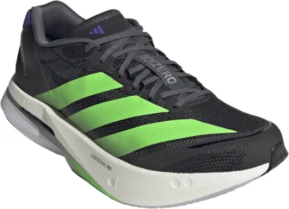 adidas Men's Adizero Boston 13 Running Shoes - Core Black/Lime Burst/Energy Ink - View 5