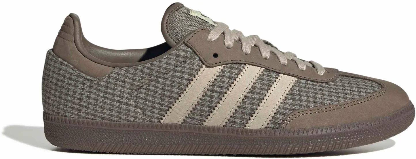 adidas Samba OG Shoes - Hndstooth Brown/Khaki - View 1