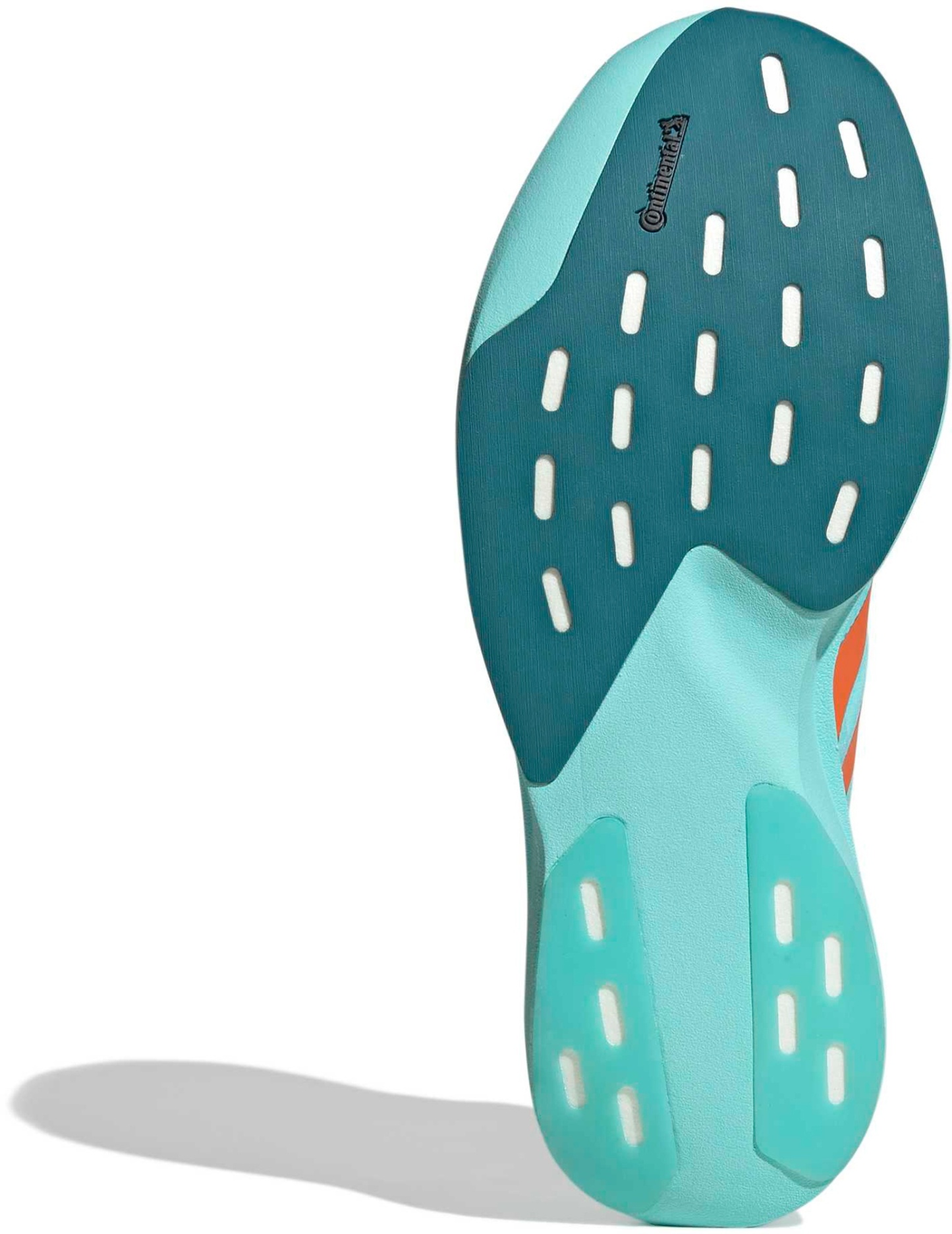 adidas Men's Adizero EVO SL Woven Running Shoes - Flash Aqua/Impct Orange/Arctic - View 3