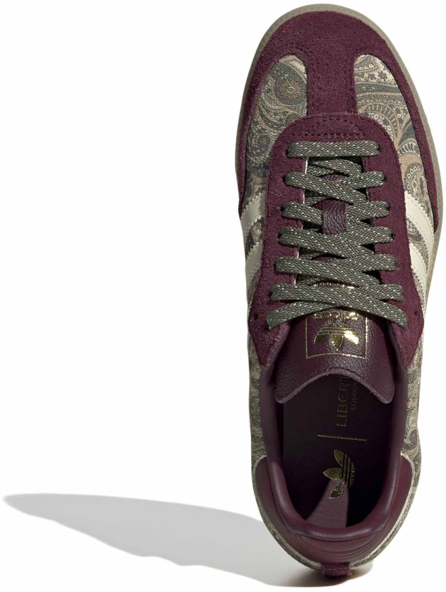 adidas Women's Samba OG Shoes - Maroon/Vanilla/Olve Strta - View 2