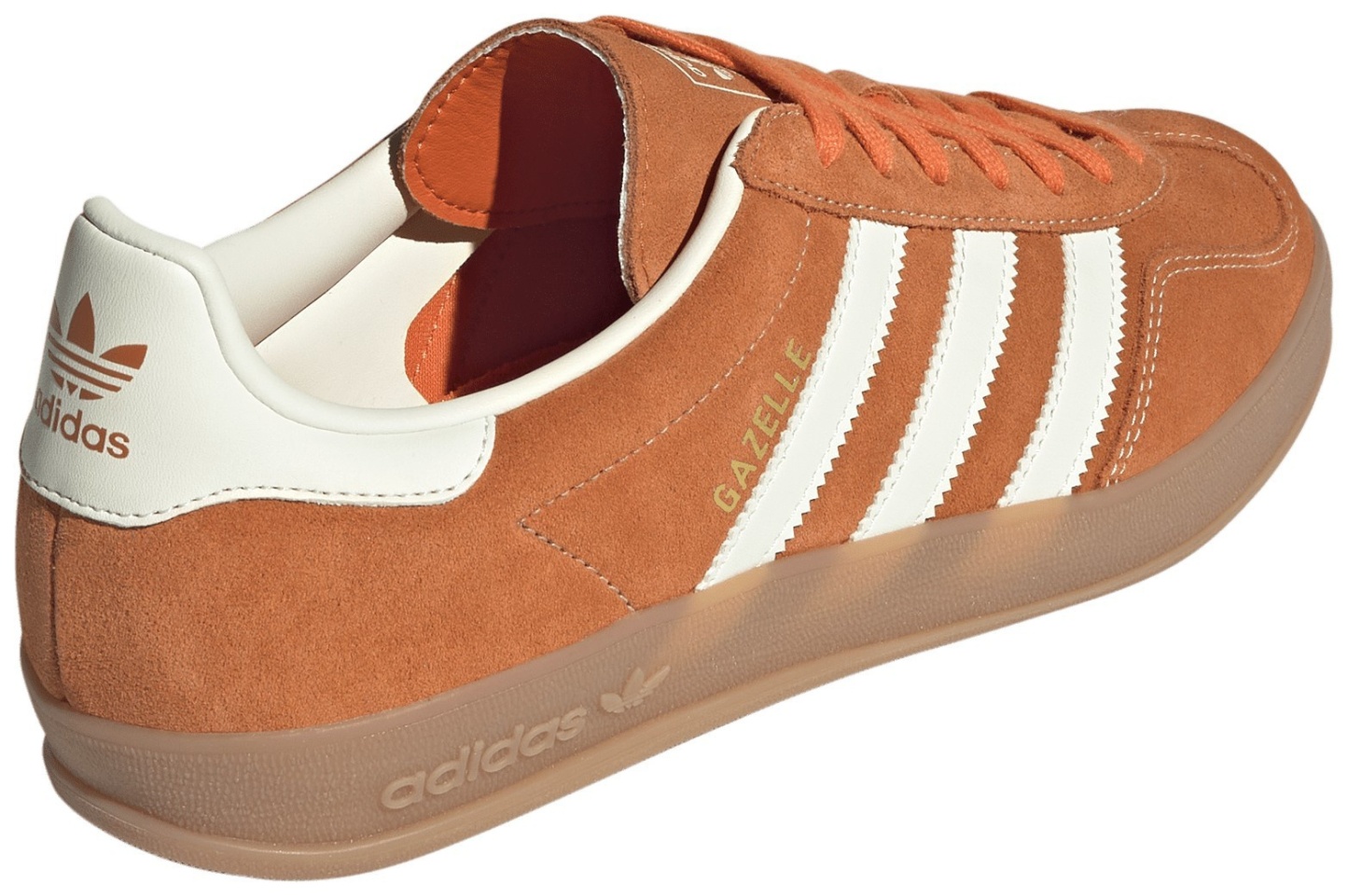 adidas Men's Gazelle Indoor Shoes - Orange/White - View 7