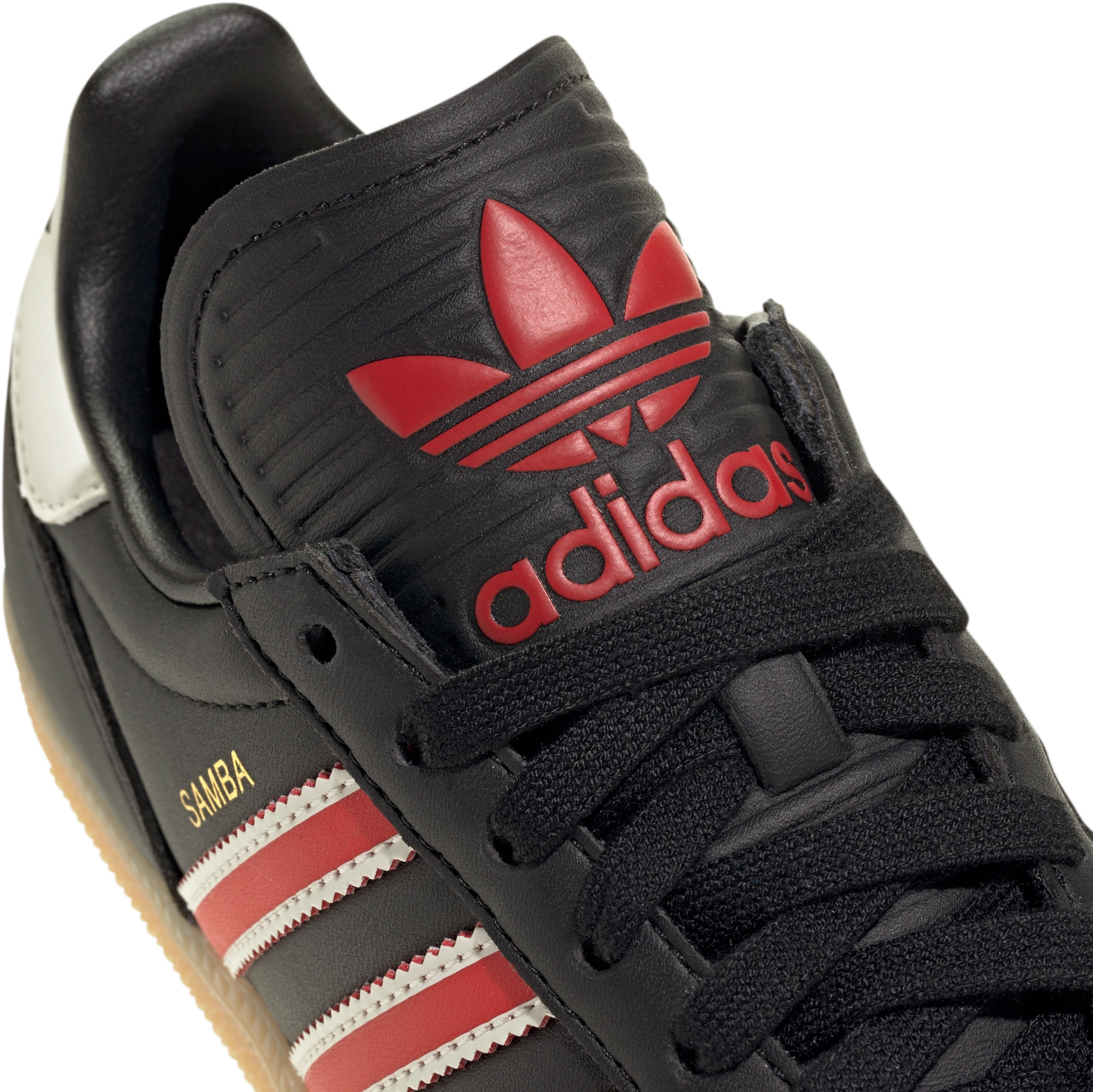 adidas Kids' Grade School Samba OG Shoes - Black/Off White/Gum - View 8