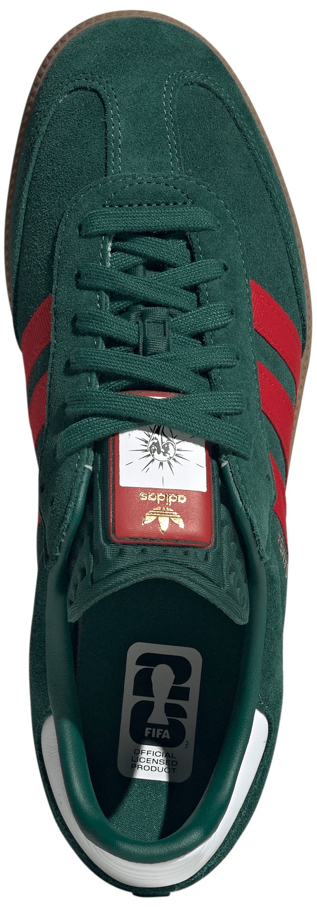adidas FIFA World Cup Samba OG Shoes - Team Dark Green/Better Scarlet/Gum4 - View 2