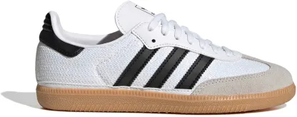 adidas Kids' Grade School Samba OG Shoes - Ftwr White/Core Black/Grey One - View 1