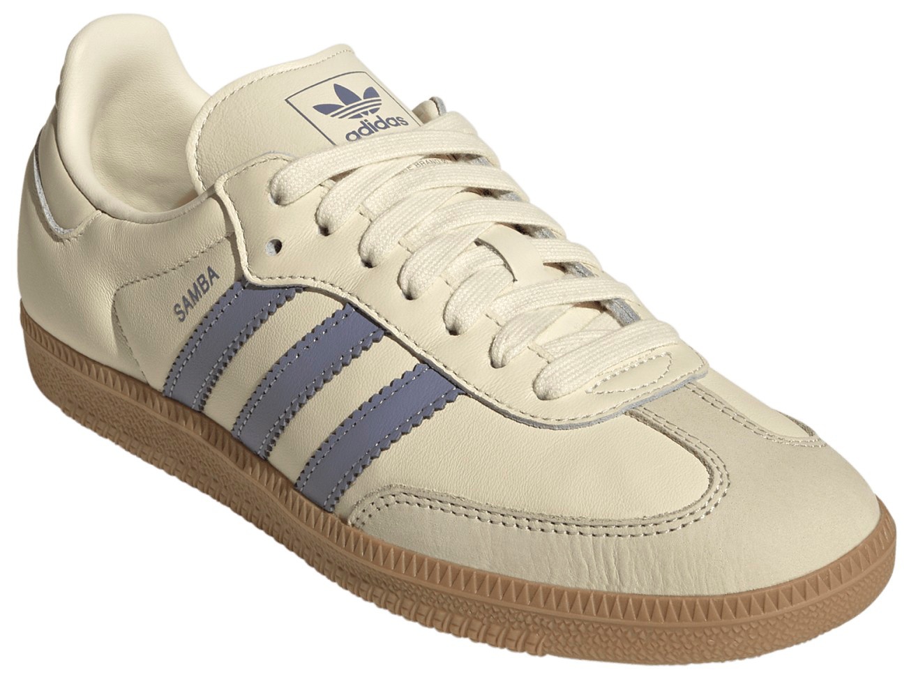 adidas Women's Samba OG Shoes - Cream/Silver - View 5