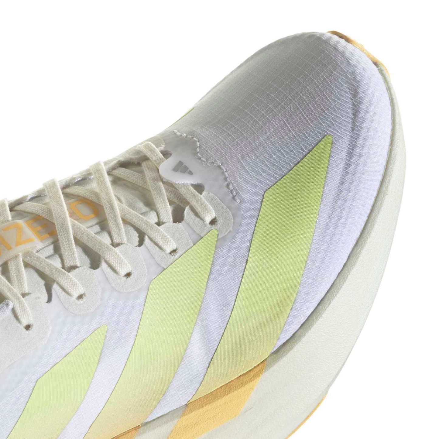 adidas Women's Adizero EVO SL Woven Running Shoes - Ftwr White/Ice Tangerine/Off White - View 7